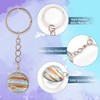 OLYCRAFT 8 Pieces Solar System Planet Key Chain Pendant Crystal
