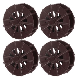 uxcell 4 Pcs Fountain Water Wheel, 1.4 Inch Desktop Fortune Statue Aquarium Wheels Decor Water Fountains Wheel Brown