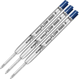 Imprinted Schmidt easyFLOW9000 Ballpoint Refill-Blue, Fine Tip 0.8mm- 3 Pack