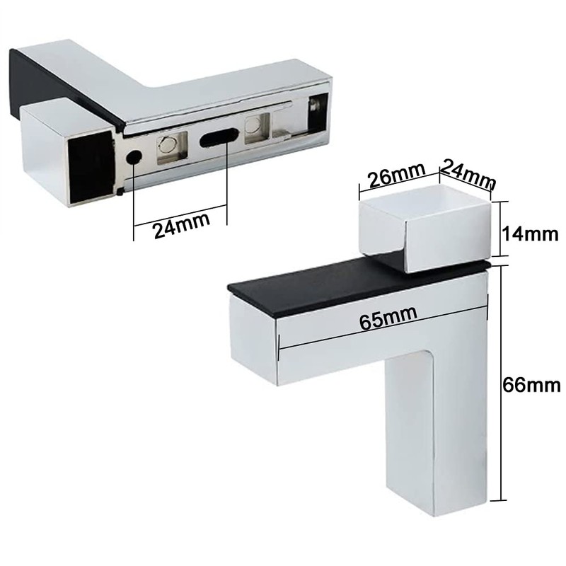 awen 2 Pcs Adjustable Wood/Glass Floating Shelf Brackets Wall Mount,