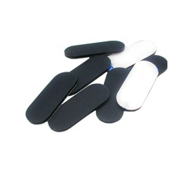 1" x 2 1/2" Oval Rubber Feet Self Adhesive - Black Rubber Feet Self Stick Bumper Pads Black Rubber Bumpers Self Adhesive Rubber Spacer Adhesive Rubber Feet for Electronics, Music Equipment (12)