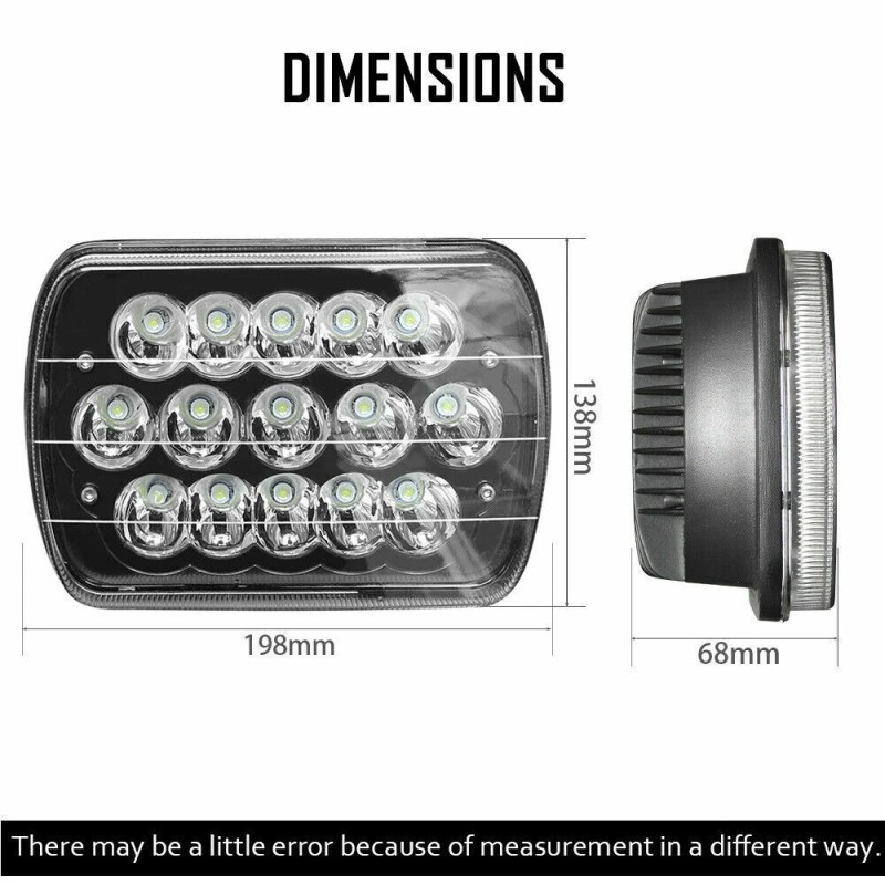 uspart- 2pcs Fit Kenworth T300 1995-2008 DOT 7x6'' 5x7'' LED