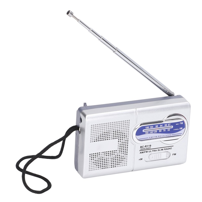 Mini AM FM Radio Manual Operation Easy Adjustment Memory Function