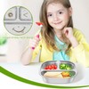 DJAPWPX 3 Pcs Stainless Steel Kid Plate with Transparent Lid