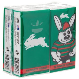 NRL Rabbitohs Mascot Pocket Tissues (Pack of 4)