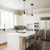 KLSS Modern Black Farmhouse Clear Glass Cylinder Pendant Light Fixture,Mini