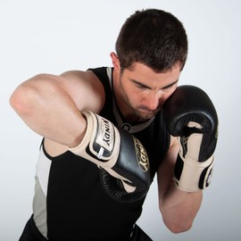 Windy Muay Thai Training Gloves, Black, 18-Ounce