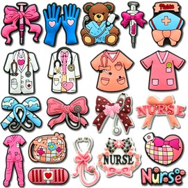 20Pcs Medical Shoe Decoration Charms for Croc Clog, Nurse Charms Accessories