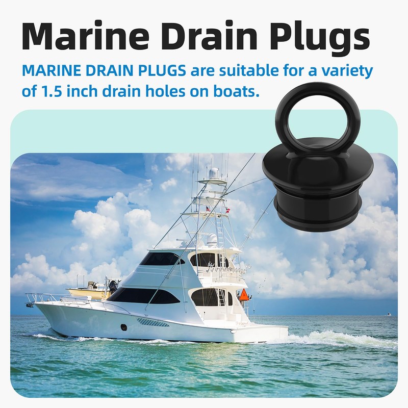 Sxkxm PVC Push-in Boat Drain Plug Compatible with T. H.