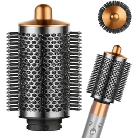 ZEPHBLOW Large Round Volumizing Brush for Dyson Airwrap, Large Round Brush Attachment Compatible with Dyson Airwrap HS01/HS05 Ideal for Styling Long Hair(Gold)