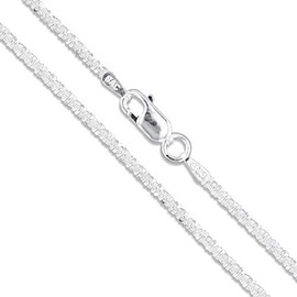 Sterling Silver Diamond-Cut Popcorn Chain 2.9mm 925 New Criss Cross Necklace 26"