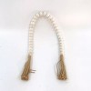 Griffin Home Decor Wood Bead Garland with Tassels, White washed,