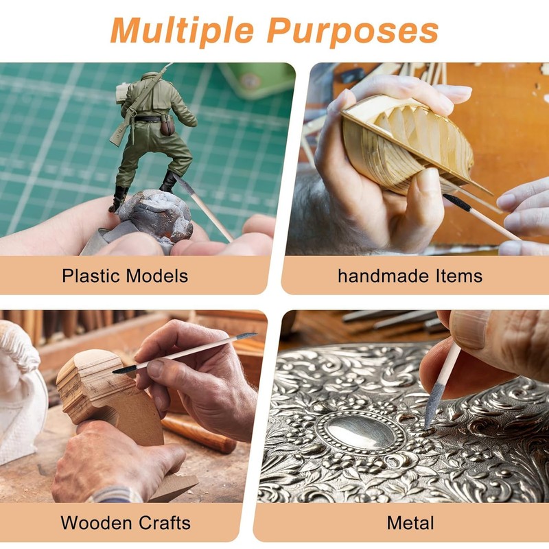 20 Pcs Sanding Stick Double End Matchsticks Sanding Twigs Coolrunner