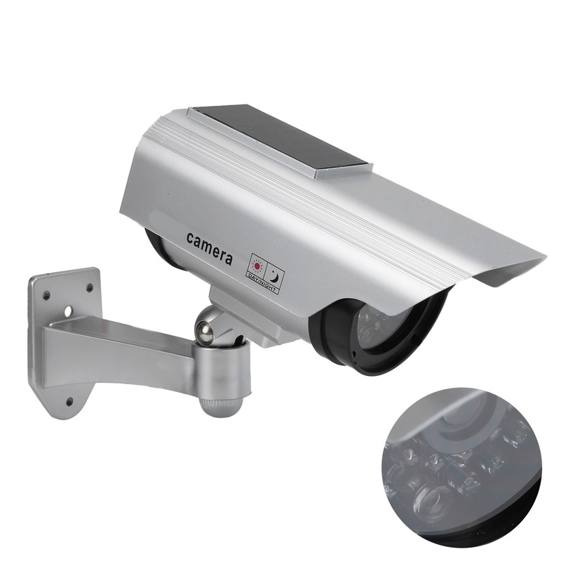 Dummy Camera Fake Monitor CCTV Surveillance System with Light Solar