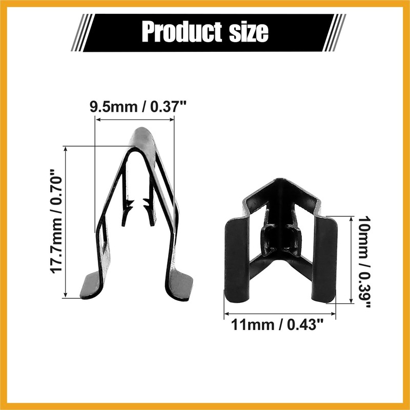 Partuto 10 Pcs Console Dash Panel Fastener Retainer Clips Rivets