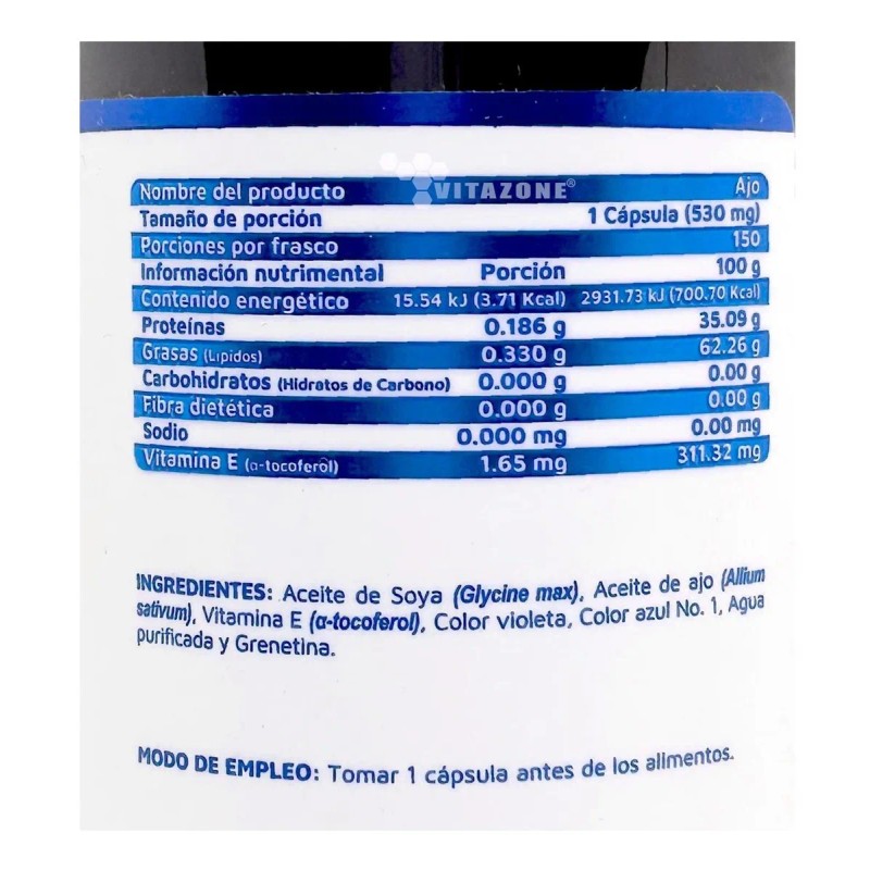 Ajo Vidanat 150 Cápsulas