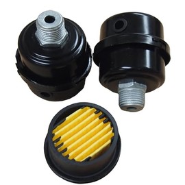 Lot of (2) Air Compressor Intake Air Filter Silencer 1/2" MPT Paper Cartridge Metal House MAF002