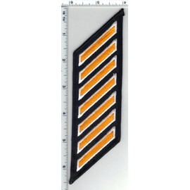 Police Dept. Longevity 7-Stripe Gold Patch (Hash Mark) 35 - 39 Years/Service