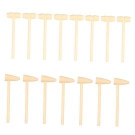 Hohopeti 15pcs Boys and Toy Hammers Mini Mallets Small Wooden Hammers Montessori Toys Educational Playset