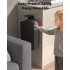 SOOWAY Biometric Gun Safe for Pistols, Single Mount Bedside Pistol