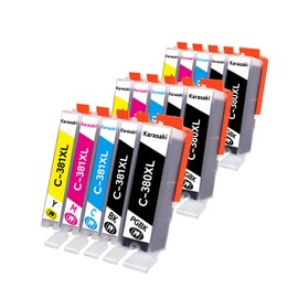 BCI-381XL BCI-380XL Compatible Ink for Canon BCI-381XL+380XL/5MP BCI-380XLPGBK BCI-381XLBK C M Y 5 Colors 2 Sets + 2 Black Total 12 Pens Compatible with: PIXUS TS6130 TS6230 TS6330 TS7430 TS7 330 TR