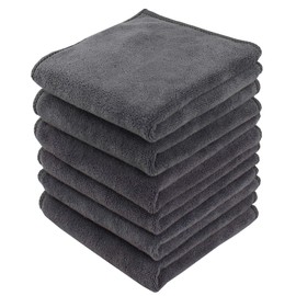 Mikrofaser Make-Up Entferner Tuch Radierer Ultraweich Gesichtsreinigungstuch Waschlappen Gesicht Wiederverwendbar 30cm x 30 cm 6 St¨¹ck Grau