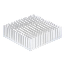 MECCANIXITY 1Pcs 50x50x15mm Heatsink Aluminum Radiator Heat Sink Cooling with Thermal Blue Sticker for Chip CPU, Power Transistor, FET, IC, Power Amplifier,White