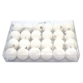 Daro Deko Christmas Bauble Snowball with Glitter – Various Versions Available