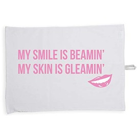 Hippowarehouse My smile is beamin' my hair is gleamin' Tea Towel Eco Printed Dish Cloth Kitchen accessory 50cmx70cm 100% Cotton