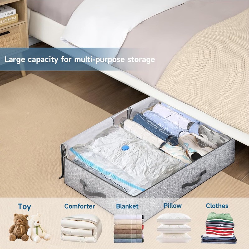 Underbed Storage Box Set, 2 Pieces Underbed Storage, 2 Vacuum