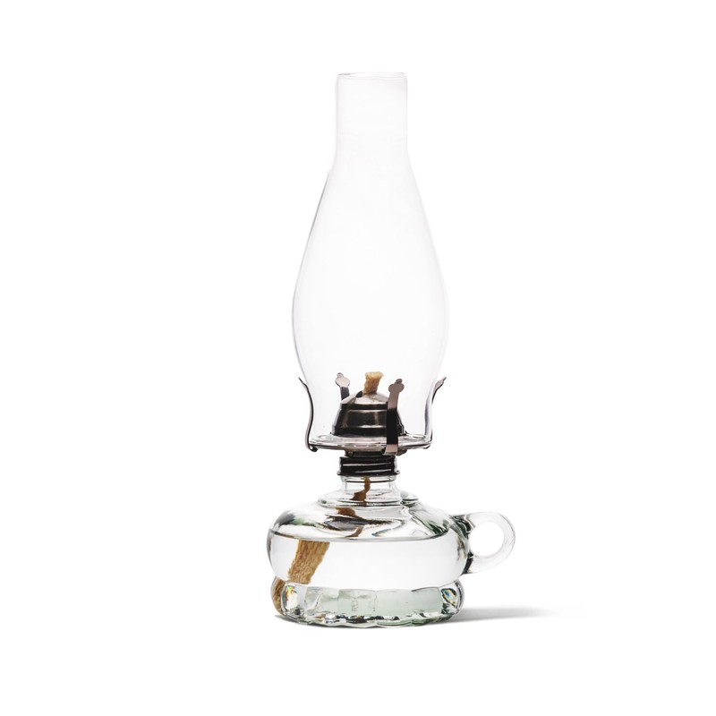 Lamplight 12-inch Chamber Oil Lamp Clear Glass, Hurricane or Power