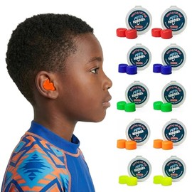 Putty Buddies - Tapones para los oídos flotantes (10 pares, de silicona suave, para nadar y bañarse, inventado por médico, mantiene el agua fuera, tap
