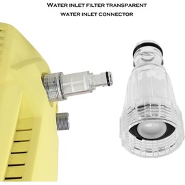 SNOKAY 5 Pcs Clear Plastic Water Filters for High Pressure Washer - 3/4 Inch Inlet Filter Connectors to Protect Pressure Washer Pumps