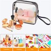 JIALWSJWAN Transparent PVC Cosmetic Bag Set of 3, Cube Shape