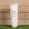 Memorial Grave Flower Pot - 33cm tall Sturdy White Memorial