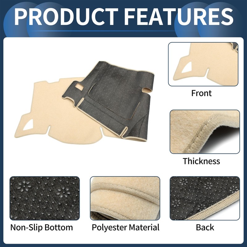 INFINAUTO Dashboard Cover Dash Cover Mat Carpet for Chevy Silverado