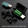 Willwewon 4PCS HDMI Solderless Male Adapter, Gold Plated Connector Breakout