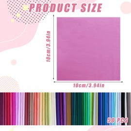 50PCS 10x10cm Fabric Squares, Cotton Fabrics Patches, Calico Fabric Material for Sewing, Quilting, Dressmaking | Fat Quarters Bundles, Precut Squares for Embroidery, DIY Sewing Patterns & Artcraft