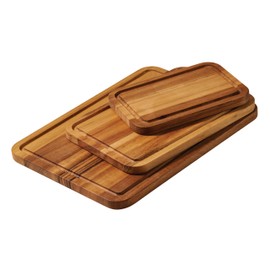 Tramontina FSC Certified Brazilian Tigerwood Cutting and Serving Board Set - 3 Pack (15" x 11", 12" x 8", 9" x 6"), 81000/050DS