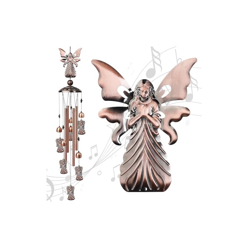 IYARA CRAFT Angel Wind Chime, Copper Wind Chime, Lucky Angel