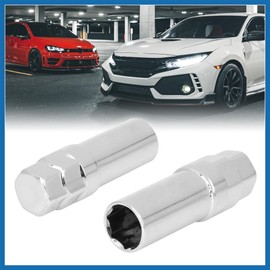 A ABSOPRO 2 Pcs Chrome 7 Spline Wheel Lug Nut Drive Tuner Key Tool Lock 16mm Item Replacement