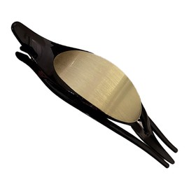 NAKANOYA Sideways Hair Claw 1 Piece Metal Alloy Metal Plastic Resin Hair Claw Side Bangs Side Bangs Hair Clip Back Hair Basic Luxury Monotone Natural Metallic Color Thin Slim Hunger Slit Line