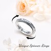 Fidget Ring S925 Sterling Silber Lotusblume Yoga Einfach Atmen Angst