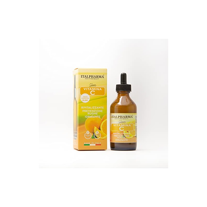 Italpharma Vitalising Serum Vitamin C Wrinkle Prevention Moisturising 100ml