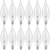 COLWATT 12-Pack E12 Candle Light Bulbs 40W Warm White 2500K,