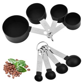 Juegos de 8 Cucharas Medidoras de Cocina Set,Cucharas Medidoras Acero Inoxidable,Chef Craft Measuring Spoons y Cups para Medir Líquidos y Los Ingredie