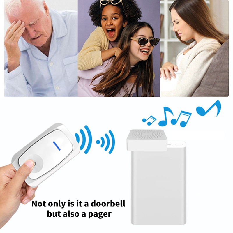 Wireless Doorbell Home Intelligent Remote Control Doorbell USB Power Supply