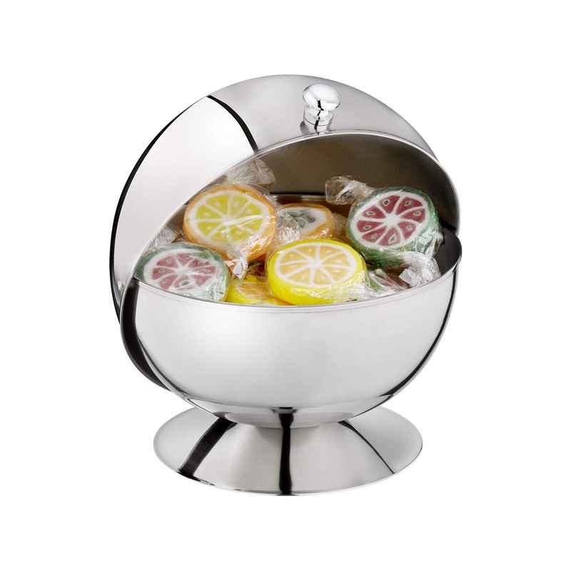 APS Sugar Ball, Sugar Bowl with Roll Lid, Stainless Steel