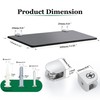 SAYAYO Bathroom Glass Shelf Wall Mounted 30CM Floating Shelves 6MM