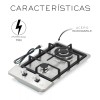 Nube Parrilla De Acero Inoxidable 2 Quemadores Color Plata Nube